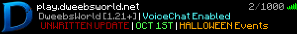DweebsWorld Minecraft Server Banner