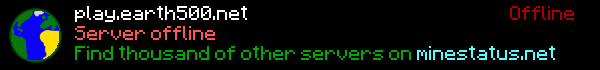Earth500 Minecraft Server Banner