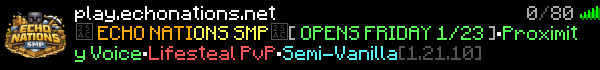 EchoNations SMP Minecraft Server Banner