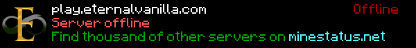 Eternal Vanilla Minecraft Server Banner
