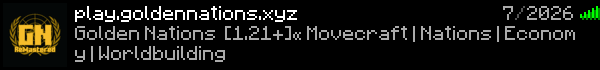 Golden Nations Minecraft Server Banner