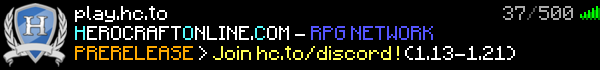Herocraft Online Minecraft Server Banner