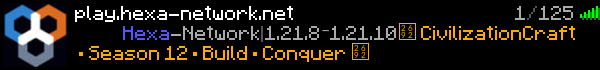 Hexa-Network Minecraft Server Banner