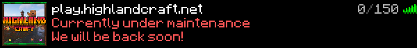 Highland Craft Minecraft Server Banner