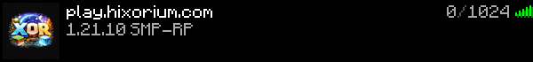 Hixorium Minecraft Server Banner