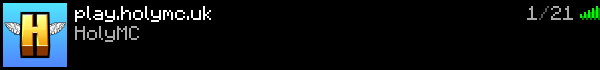 HolyMC Minecraft Server Banner