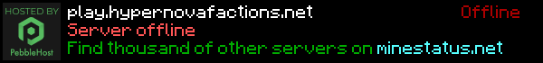 HyperNovaFactions Minecraft Server Banner
