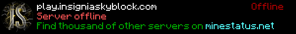 InsigniaSkyblock Minecraft Server Banner