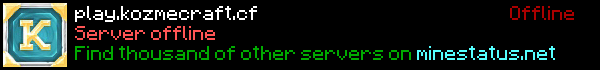 KozmeCraft Minecraft Server Banner