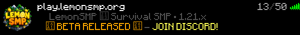 LemonSMP Minecraft Server Banner