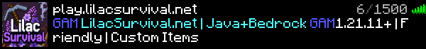 Lilac Survival Minecraft Server Banner