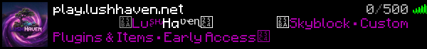 LushHaven Minecraft Server Banner