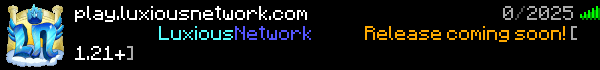LuxiousNetwork Minecraft Server Banner