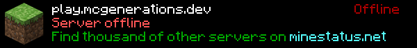 MCGenerations Minecraft Server Banner
