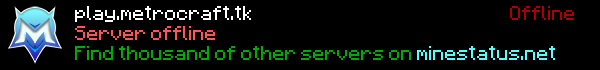 Metrocraft survival Minecraft Server Banner