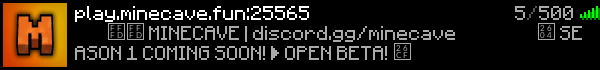 Mine Cave Minecraft Server Banner