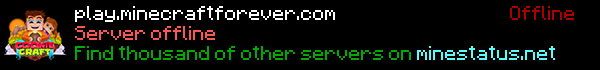 Minecraft Forever - Friendly Survival Minecraft Server Banner