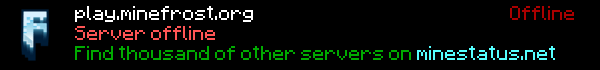MineFrost Minecraft Server Banner