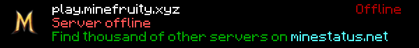 Minefruity Minecraft Server Banner