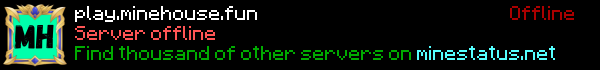 MineHouse Minecraft Server Banner