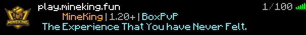 MineKing Minecraft Server Banner