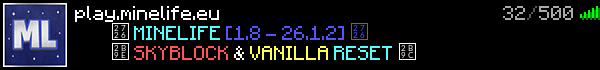 Minelife Minecraft Server Banner