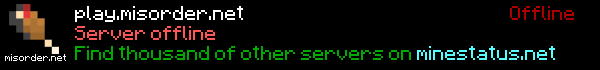 misorder.net | Semi-Vanilla | Towny | PvP | Casual Minecraft Server Banner