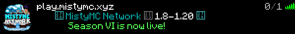 MistyMC- Network Minecraft Server Banner