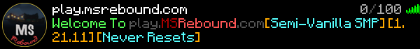 MSRebound Minecraft Server Banner