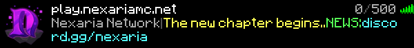 Nexaria Minecraft Server Banner