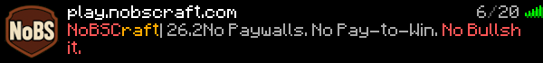 NoBSCraft - Authentic Survival Without the BS Minecraft Server Banner