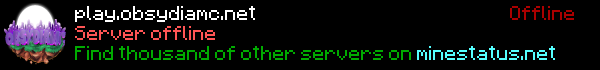 ObsydiaMC Minecraft Server Banner