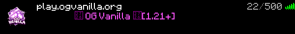OG Vanilla Minecraft Server Banner