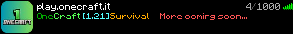 OneCraft Minecraft Server Banner