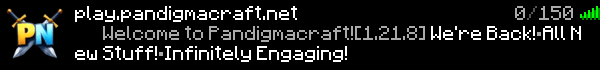 PandigmaCraft Minecraft Server Banner