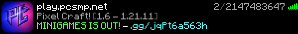 Pixel Craft Minecraft Server Banner