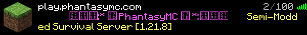 PhantasyMC Minecraft Server Banner