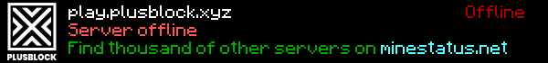 PlusBlock Minecraft Minecraft Server Banner