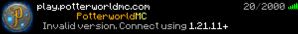 PotterworldMC Minecraft Server Banner