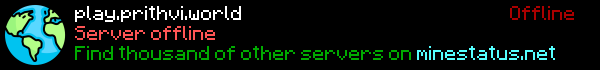 PrithviMC Minecraft Server Banner