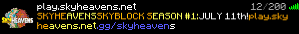 SkyHeavens Skyblock 1.21.11 Minecraft Server Banner