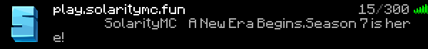SolarityMC Minecraft Server Banner