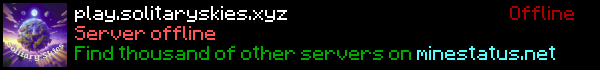 Solitary Skies Minecraft Server Banner