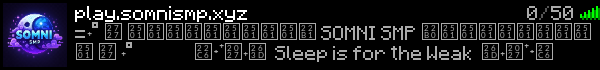 SomniSmp Minecraft Server Banner