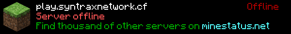 SyntraxNetwork Minecraft Server Banner