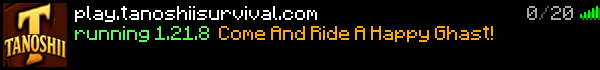 Tanoshii Survival Minecraft Server Banner