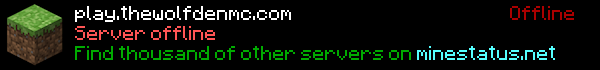 The Wolf Den Minecraft Server Banner