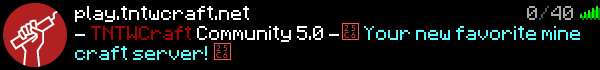 TNTWcraft Minecraft Server Banner