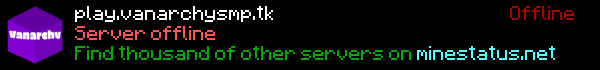 Vanarchy Survival Minecraft Server Banner