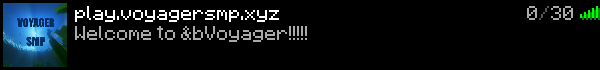 Voyager Minecraft Server Banner